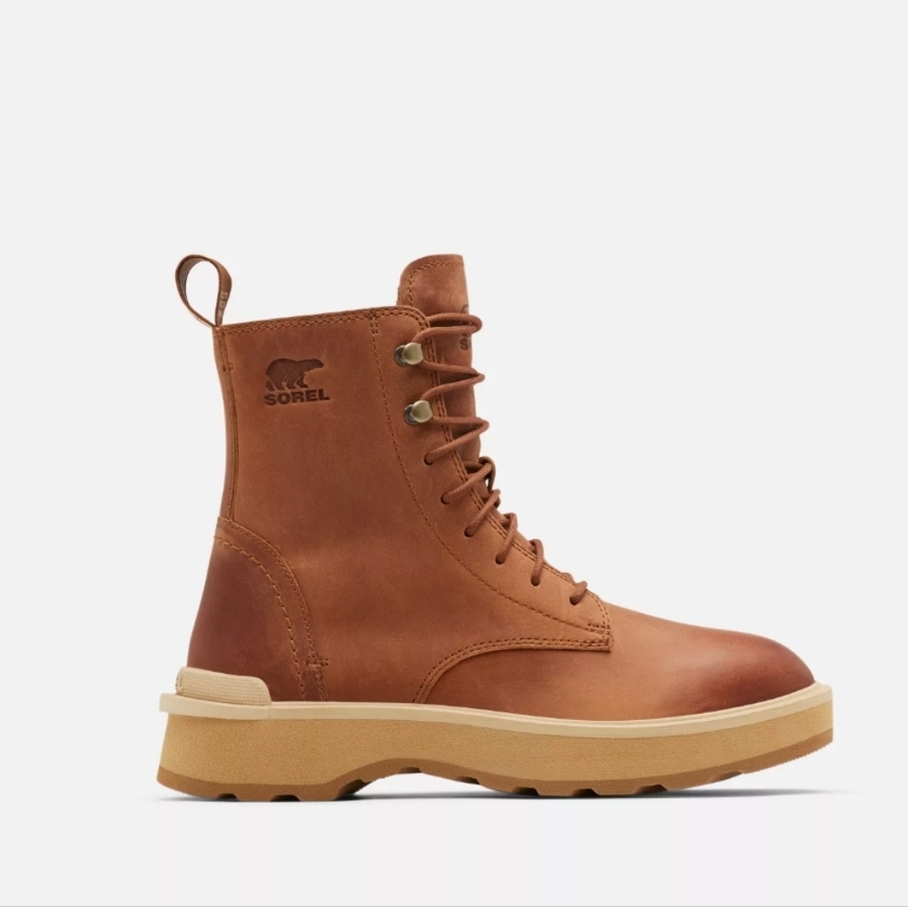 Sorel womens hi line lace boot tan 8.5 NWT